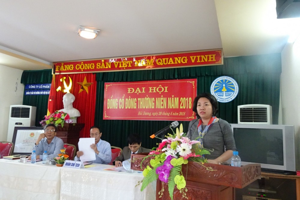 Bà Nguyễn Thị Hồng Loan - Phó trưởng Ban đầu tư 2 - SCIC phát biểu chỉ đạo Đại Hội